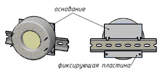 Трансформатор на квадратном основании с заливкой окна и креплением на DIN-рейку