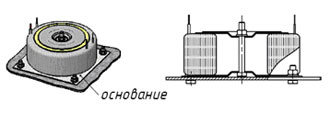 Трансформатор на квадратном основании с чашкой