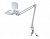 Лупа лампа, на струбцине светодиодная, 108x174mm, акрил, 15Вт, 220в, 80 LED, ZD-142A