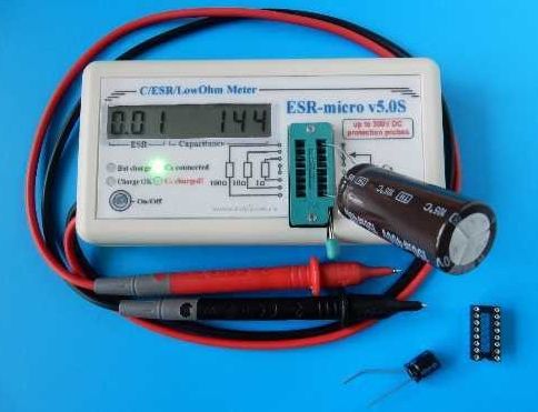 Измеритель ёмкости и esr на аккумуляторе ESR-micro v5.0S+.