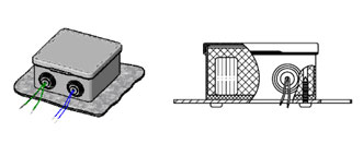 Трансформатор залитый в пластмассовом корпусе