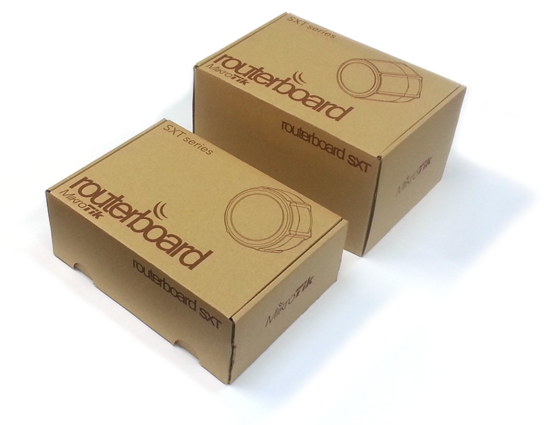 Упаковка SXTG-5HPnD-HGr2 в сравнении со стандартной коробкой SXT