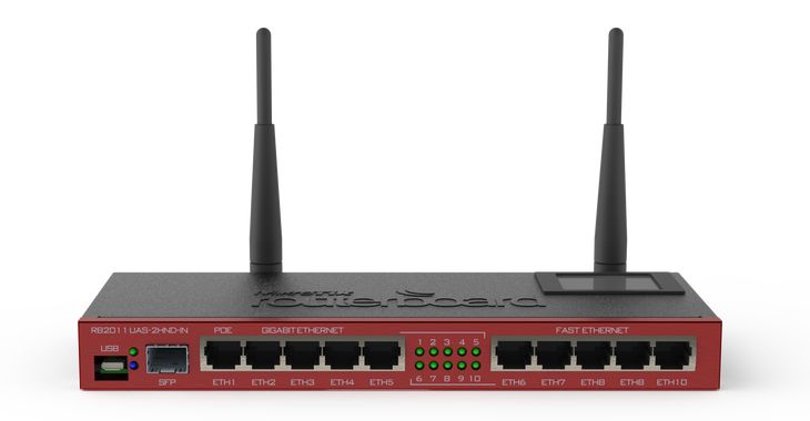 Беспроводной гигабитный маршрутизатор MikroTik RB2011UAS-2HnD-IN