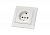Розетка с заземляющим контактом белый СП TANGO 16А, 250В