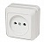 Розетка б/з белый ОП 16А, 250В TANGO