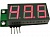 Цифровой встраиваемый амперметр постоянного тока SAH0012R-50, до 50А (красный)
