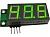 Цифровой встраиваемый амперметр постоянного тока SAH0012G-50, до 50А (зеленый)
