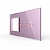 Панель для розетки и сенсорного выключателя Livolo, 1 клавиша, цвет розовый, стекло
