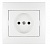 Розетка без заземляющего конткта белый СП TANGO 16А, 250В