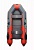 Лодка трехместная ПВХ Муссон 3000С надувная моторно-гребная, слань, цвет серо-красный