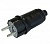 Вилка прямая каучук 2P+PE 1х16А 220-240V IP44 черн.(Турция) 1-2.SALE