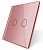 Панель одинарная: 2 выключателя Livolo, розовая