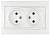 Розетка 2-ая б/з белый СП 16А, 250В, керамика TANGO