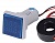 Индикатор с вольтметром и амперметром квадратный Ø22 60-500 В, до 100 А AD22-SAV синий