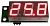 Цифровой встраиваемый вольтметр (индикатор) SVH0001UR-100, 0..99,9В, ультра-яркий красный