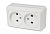 Розетка 2-я б/з белый ОП 16А, 250В, TANGO